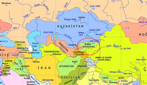 kırgızistan dünya haritasındaki yeri